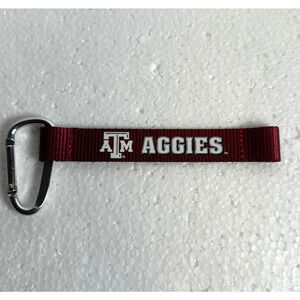 Texas A&M Aggies Carabiner Wristlet Key Ring Maroon 5.5" long SEC NCAA